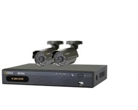 4 Channel DVR | 2 Cams | 400TVL Res | 40ft Night Vision 