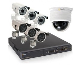 16 Channel D1 DVR | 7 Cams | 540-650TVL Res | 100ft-150ft Night Vision 